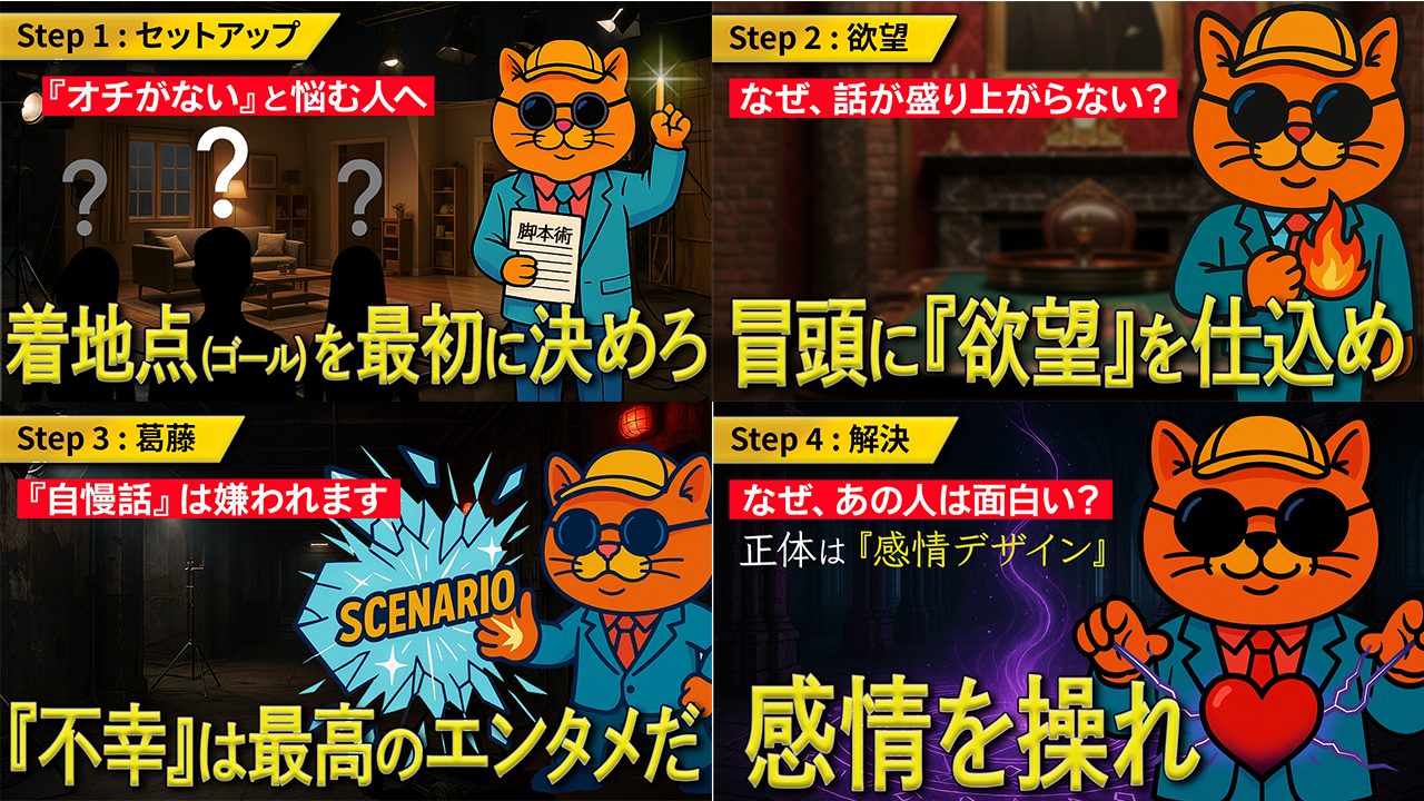 【YouTube連載】全4回で学ぶ「脚本術」と「話し方」